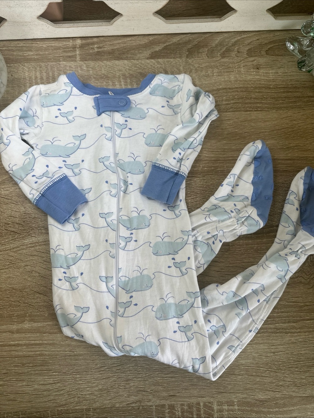 Beaufort Bonnet Co Whale Sleeper Size 18-24 Months Zipper Bent